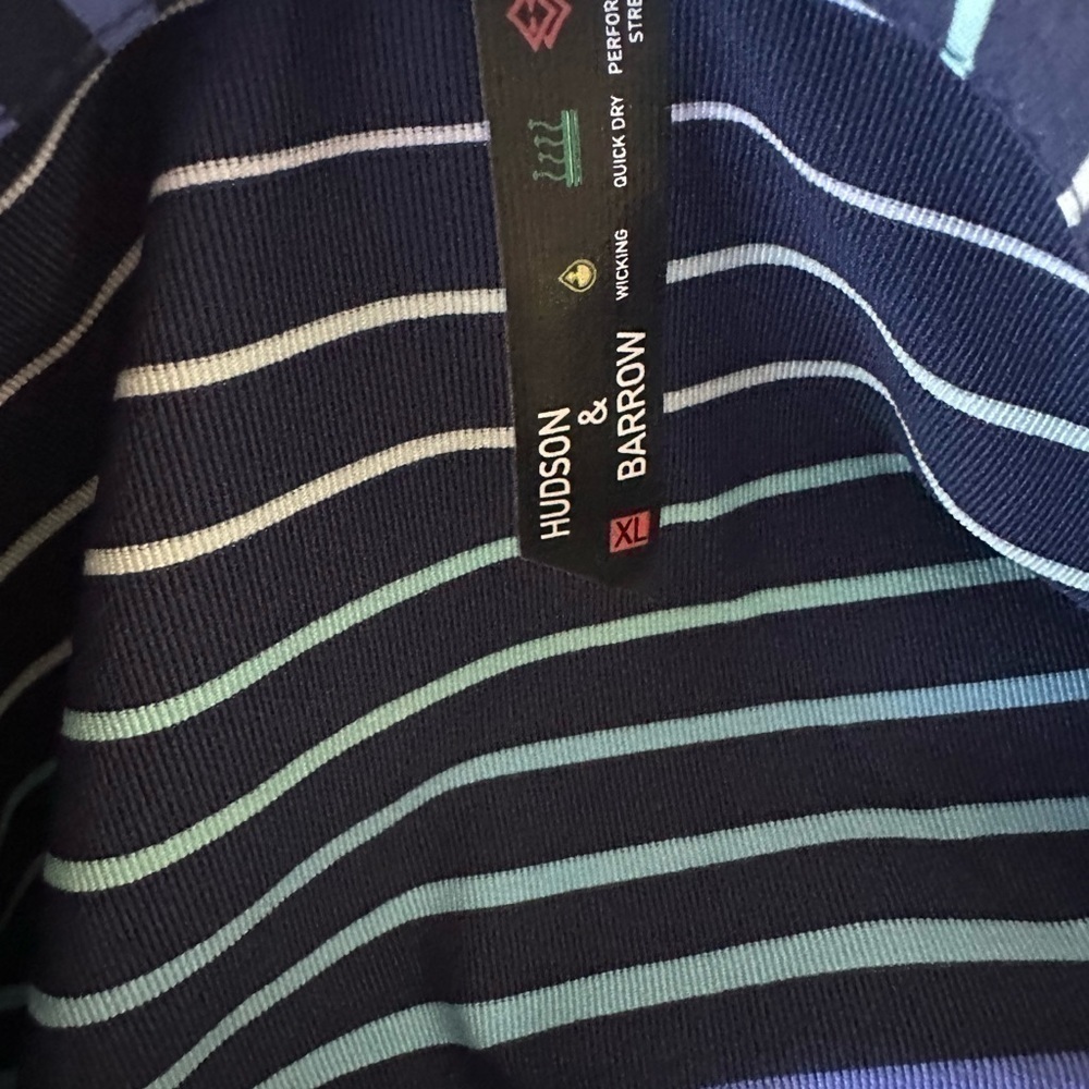 Men’s pre own as is Hudson & Barrow golf polo shirt size XL multicolor - Picture 2 of 3